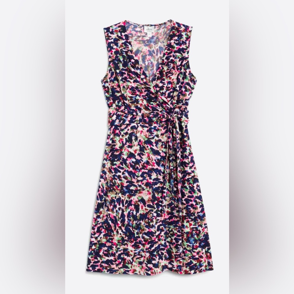 Julie Dillon laddie faux wrap dress. navy sz 20W
